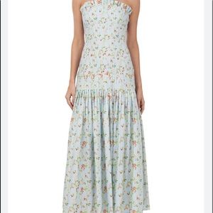 ISO Amur Hiyori dress misty blue floral